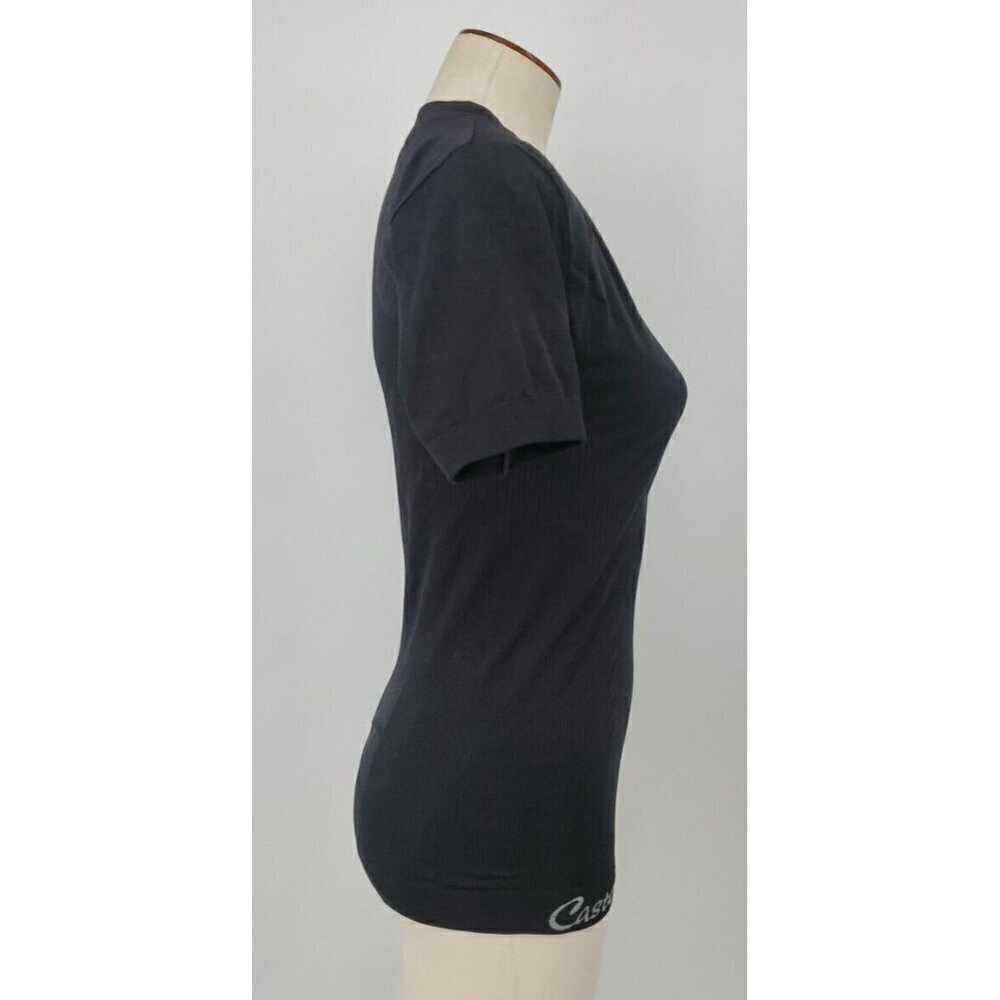 Castelli Cycling ? Shirt Womens L / XL Black Tee Fitted Ribbed Stretch Top - Picture 12 of 16